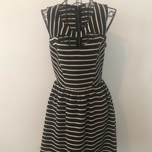 Nordstrom Lush black and white striped dress